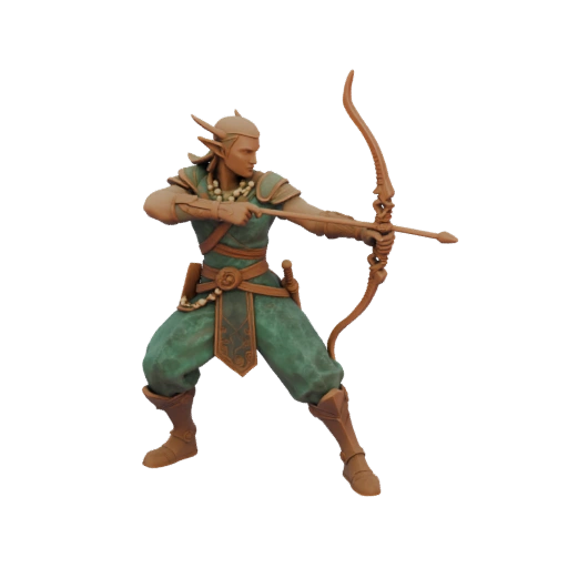 Miniatura Elfo Antico Arciere Fantasy STL