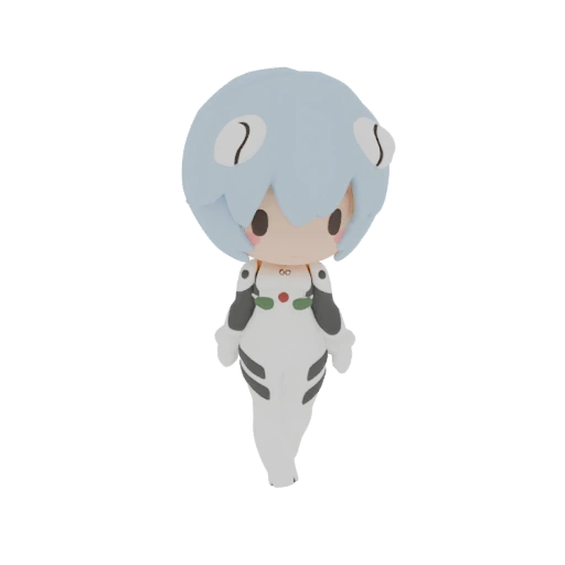 Chibi Rei Ayanami 3D Model