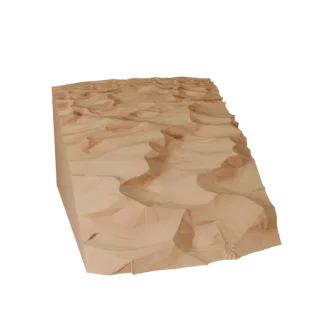 Low Poly Desert Dune Terrain 3D for Realtime Builds
