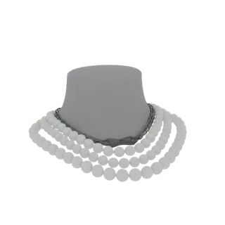 Layered Pearl Necklace 3D Asset for Studio Catalogs