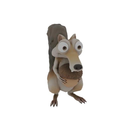 Scrat Holding Acorn 3D Model