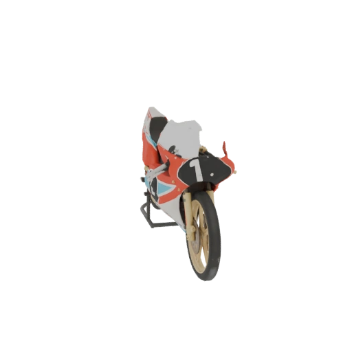Vintage Racing Motorcycle with Number 1