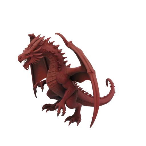 Fantasy Zorniger Drachenboss Miniatur STL
