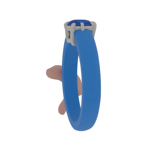 Detailed Sapphire Ring 3D Asset for Studio Renders