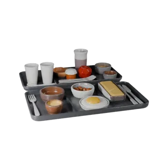 Unity Ready Banquet Breakfast Tray 3D Engine Asset