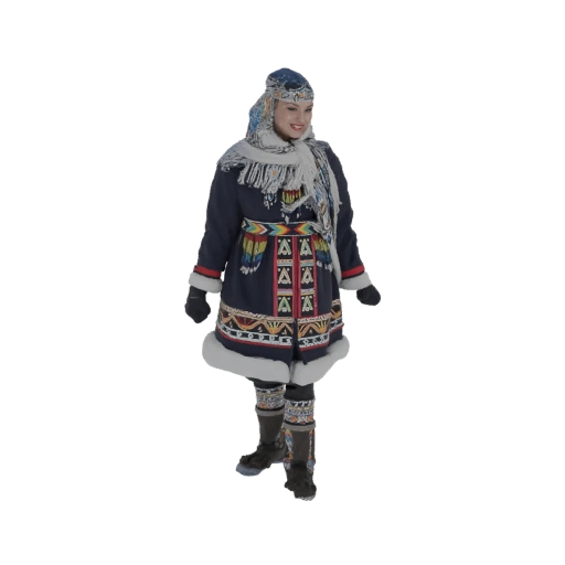 Traditional Siberian Woman 3D Model