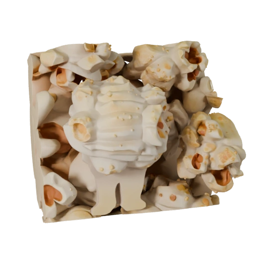 Realistic Popcorn 3D Model for Cinematic Animation