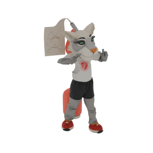 Anthropomorphic Fox Mascot 3D Model