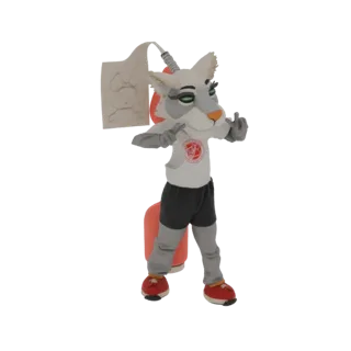 Anthropomorphic Fox Mascot 3D Model