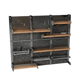 Industrial Pegboard Wall 3D Asset for Game Engines