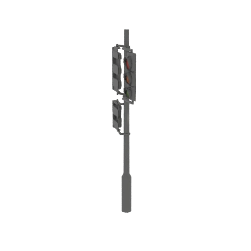 Traffic Light Pole with Red and Green Lights