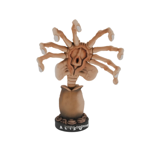 Alien Facehugger Emerging from Egg 3D Model