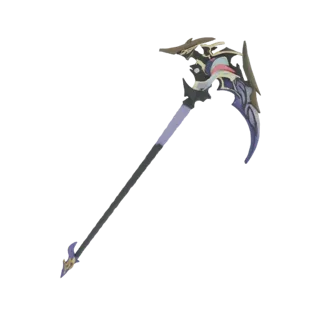Dark Fantasy Scythe with Ornate Blade