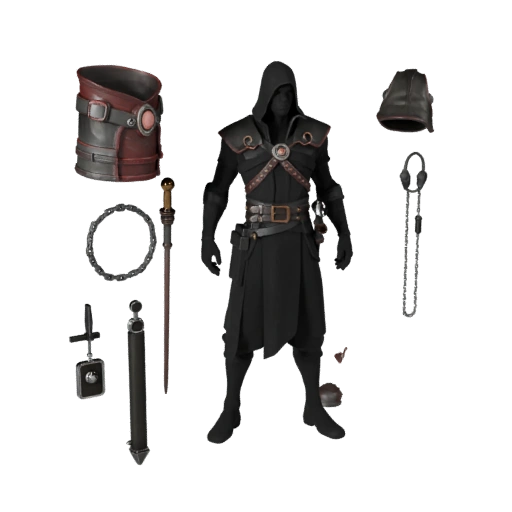 Modelo de Personagem Assassino de Assalto Fantasia - Articulado