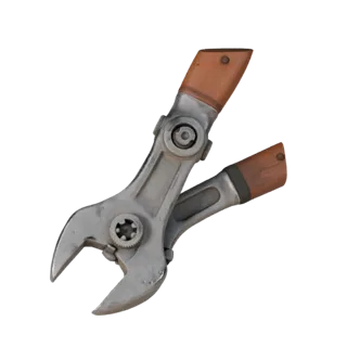 Vintage Wrench 3D Hero Render Asset for Studio Use