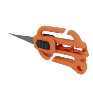 Orange Safety Cutter with Retractable Blade