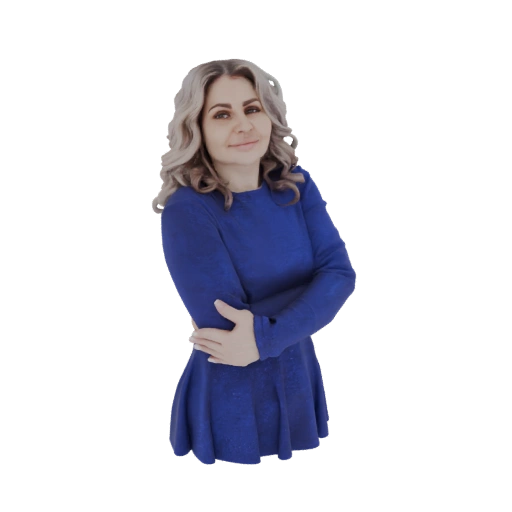 Woman in Blue Dress