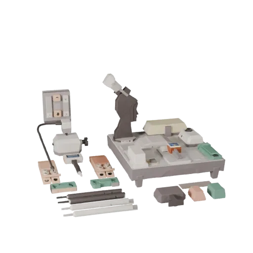 Nursing Suture Trainer Low Poly 3D model, game viewport three-quarter view, showing neutral plastics, form detail.