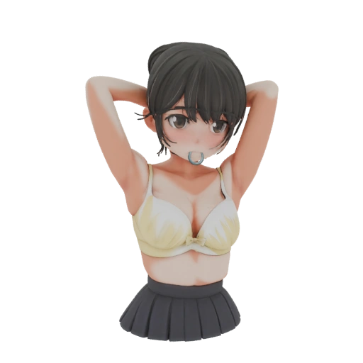 Anime Girl Bust with Pacifier