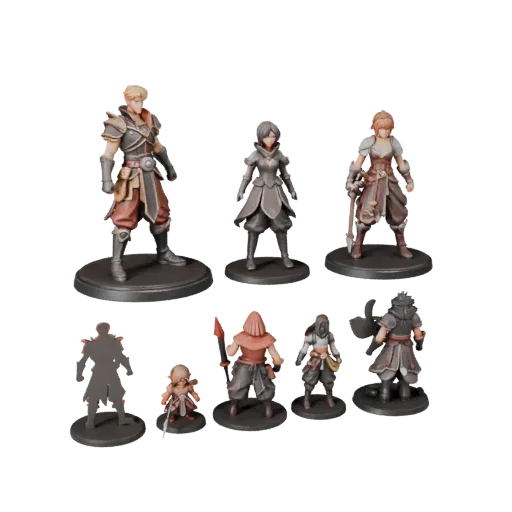 Vinyl Fantasy Figurine collectible 3D model preview showing pose, studio close-up view and surface detail