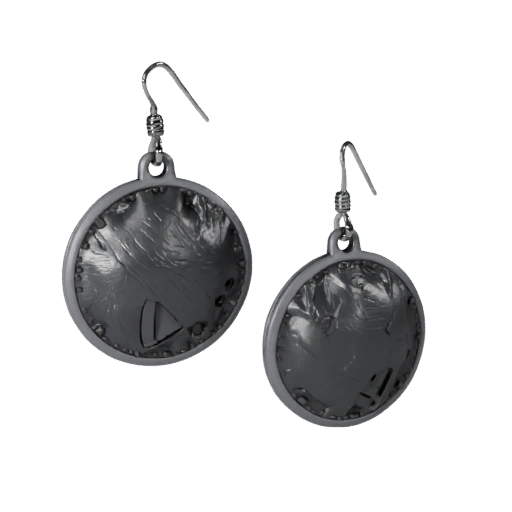 Realistic Earrings 3D Studio Render Asset for Film