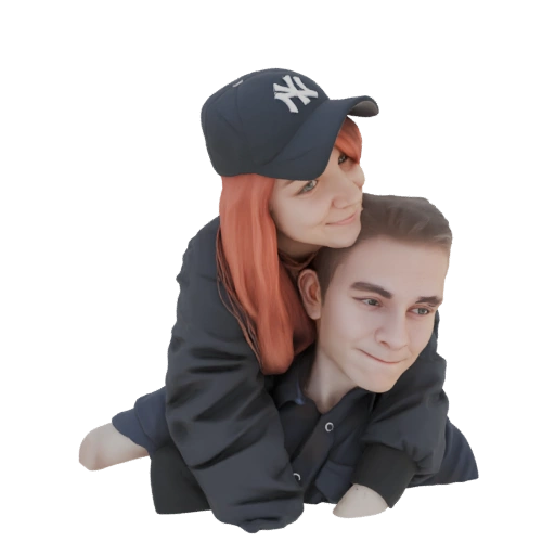 Couple Hugging 3D Model