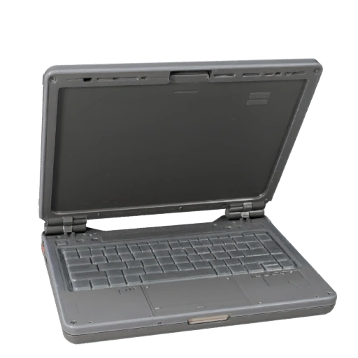 Stilisierte Gaming-Workstation für unterwegs 3D-Spiel-Asset