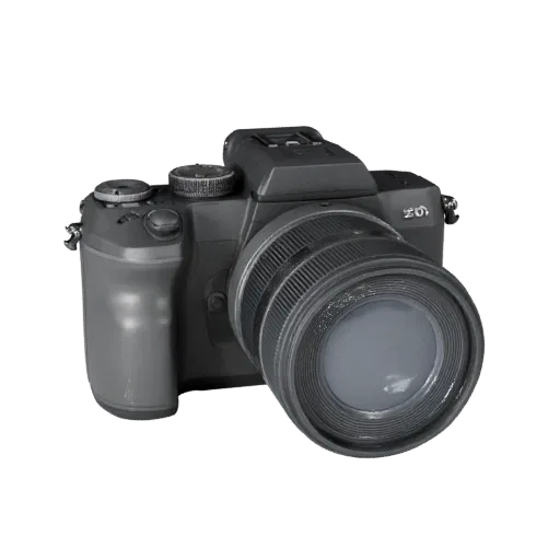 Mirrorless Drone Camera Modular 3D model, isometric modular kit view, showing textured grips, lens barrels.