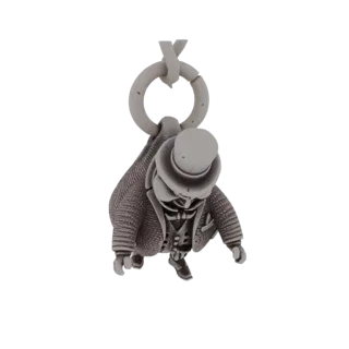 Dapper Skeleton Pendant with Top Hat