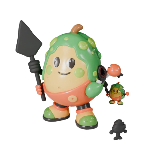 Stylized Cute Food Mascot | Game Engine PBR Asset Pack