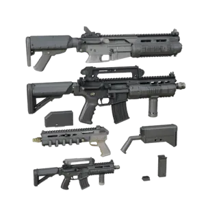 Tactical Prop Sidearm 3D Layered Asset for Builders