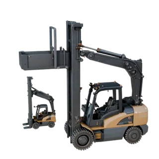 Stylized Construction Forklift 3D Casual Game Asset
