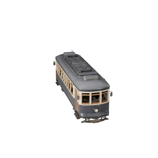 Oldtimer-Straßenbahn 3D-Modell für Unity - Echtzeit-Asset