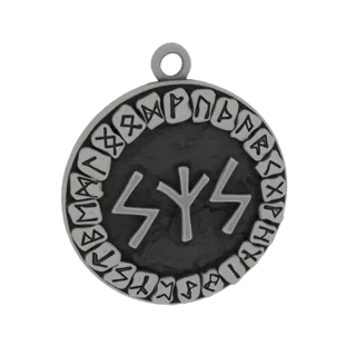 Rune Pendant with Elder Futhark