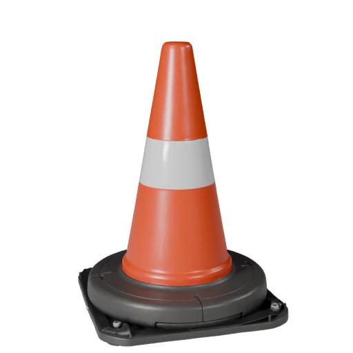 Notfall-Sicherheitskegel 3D-Asset für Engineering-Simulation
