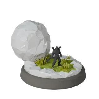 Stylized Snow Round Base | PBR Realtime Game Engine Pack