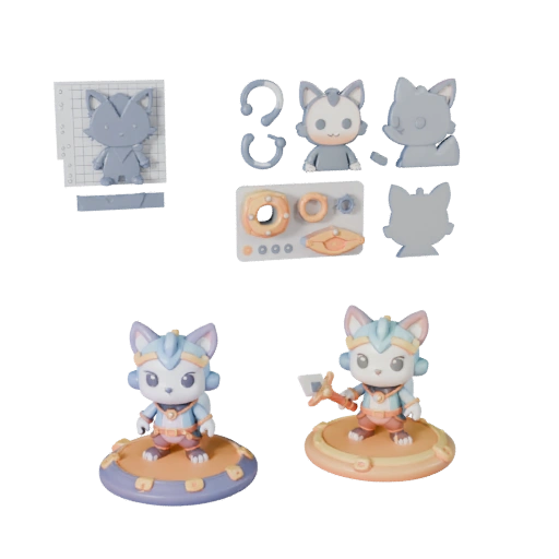 Modular Fantasy Animal Mascot | Kitbash Asset Pack