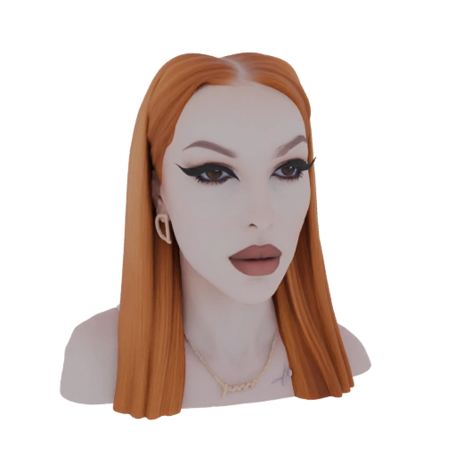 Glamorous Woman Bust 3D Model