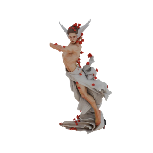Winged Figure with Roses