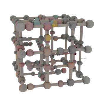 Protein Crystal Lattice 3D Studio Asset for Cinema