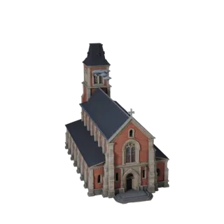 Modèle 3D d'église pour Unreal - UE Asset temps réel pour temps réel