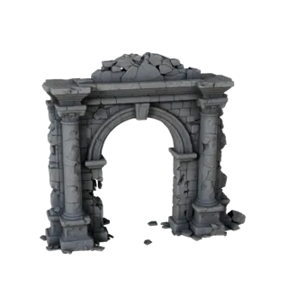Ruined Stone Archway Modular 3D Kit for Level Building