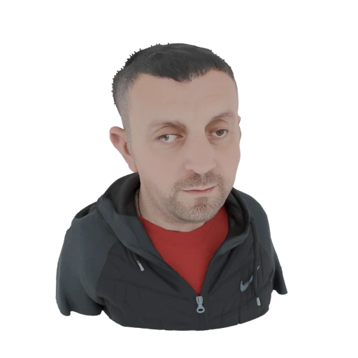 Man in Red Shirt and Black Hoodie
