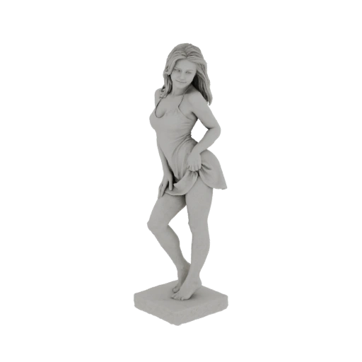 Young Woman in Slip Dress 3D Model