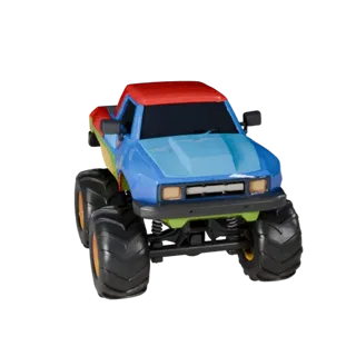Cartoon Monster Truck 3D Model - Stylized Game Asset