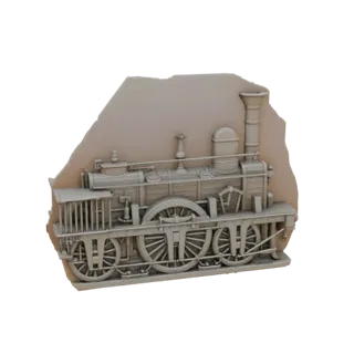 Modello 3D Locomotiva a Vapore Vintage