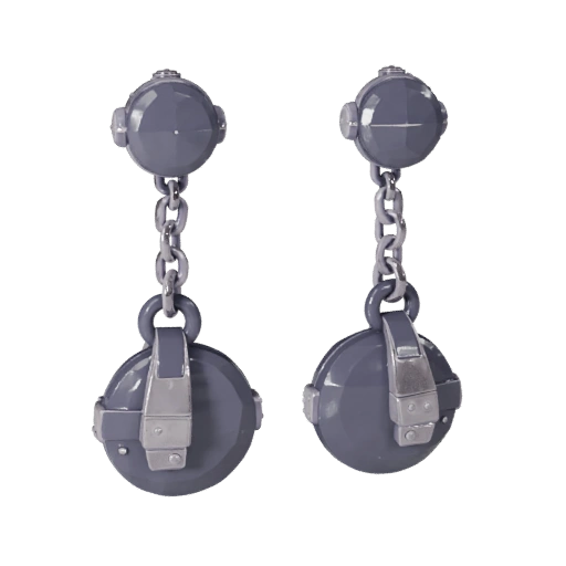 Drop Stud Earrings 3D Game Asset for Casual Levels