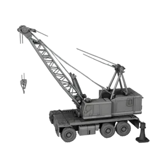 Printable Mobile Crane STL 3D Model for Collectibles