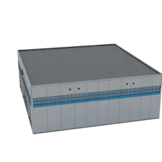 Modern Industrial Warehouse Building 3D Model