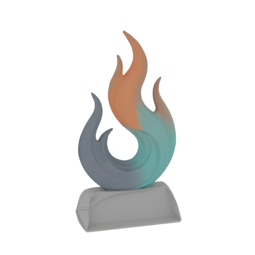 Abstract Flame Sculpture